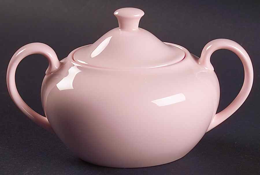 Alpine Pink (No Design, No#, Smooth) Sugar Bowl & Lid by Wedgwood-1
