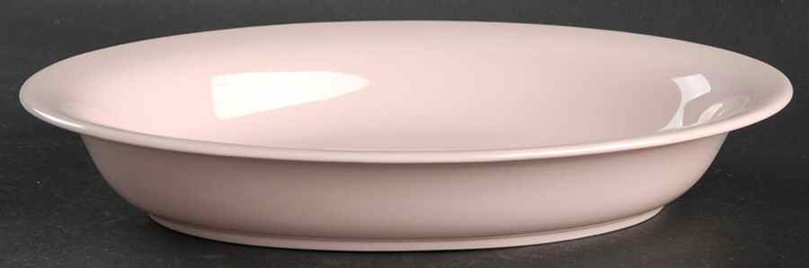 Alpine Pink (No Design, No#, Smooth) 10" Oval Vegetable Bowl by Wedgwood-1