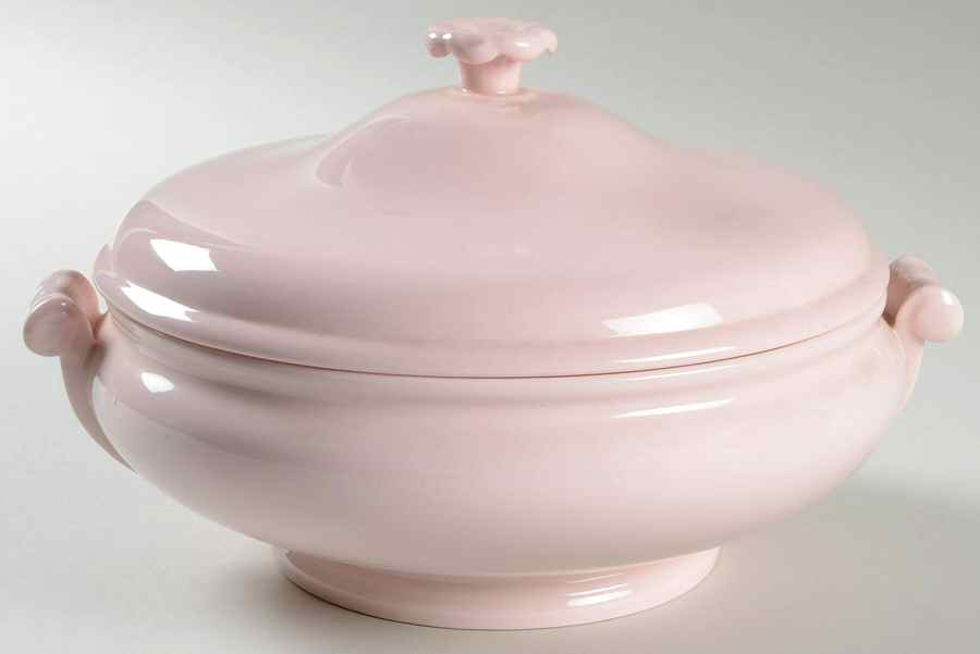 Alpine Pink (No Design, No#, Smooth) Round Covered Vegetable by Wedgwood-1