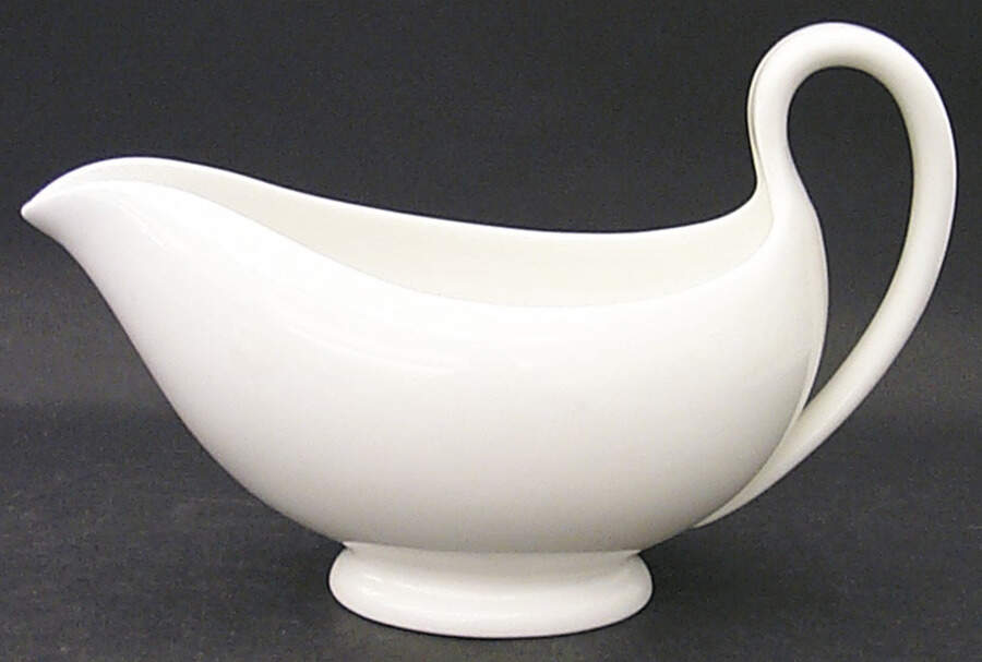 Alpine White Gravy Boat by Wedgwood-1