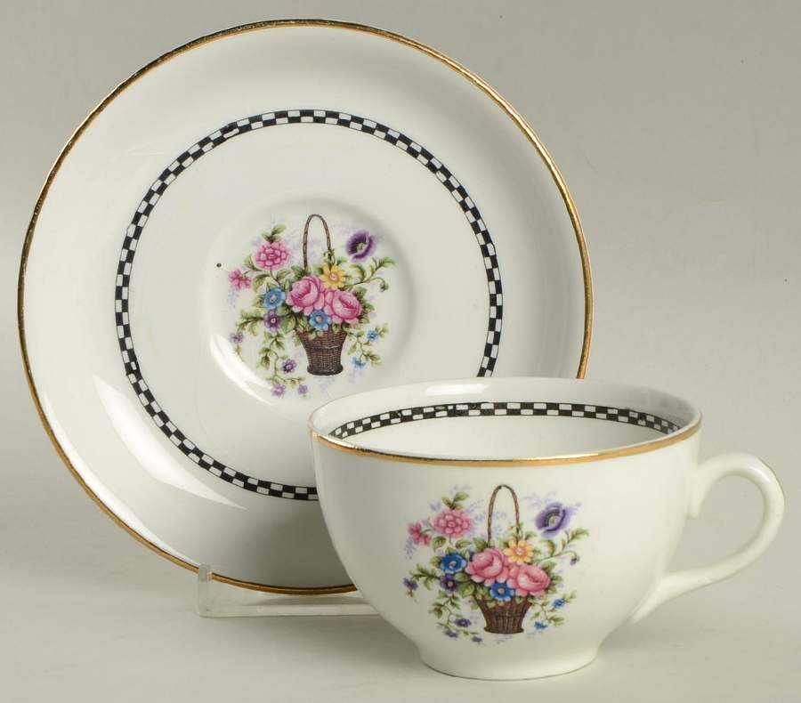 Ambassador Flat Cup & Saucer Set by Wedgwood-1