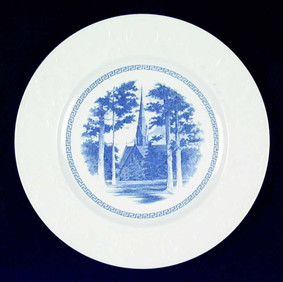 Amherst College Blue Dinner Plate by Wedgwood-1