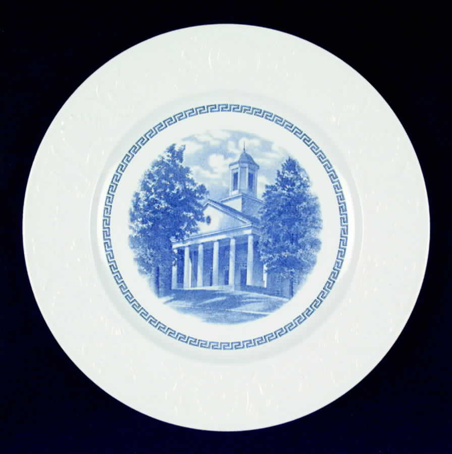 Amherst College Blue Dinner Plate by Wedgwood-1