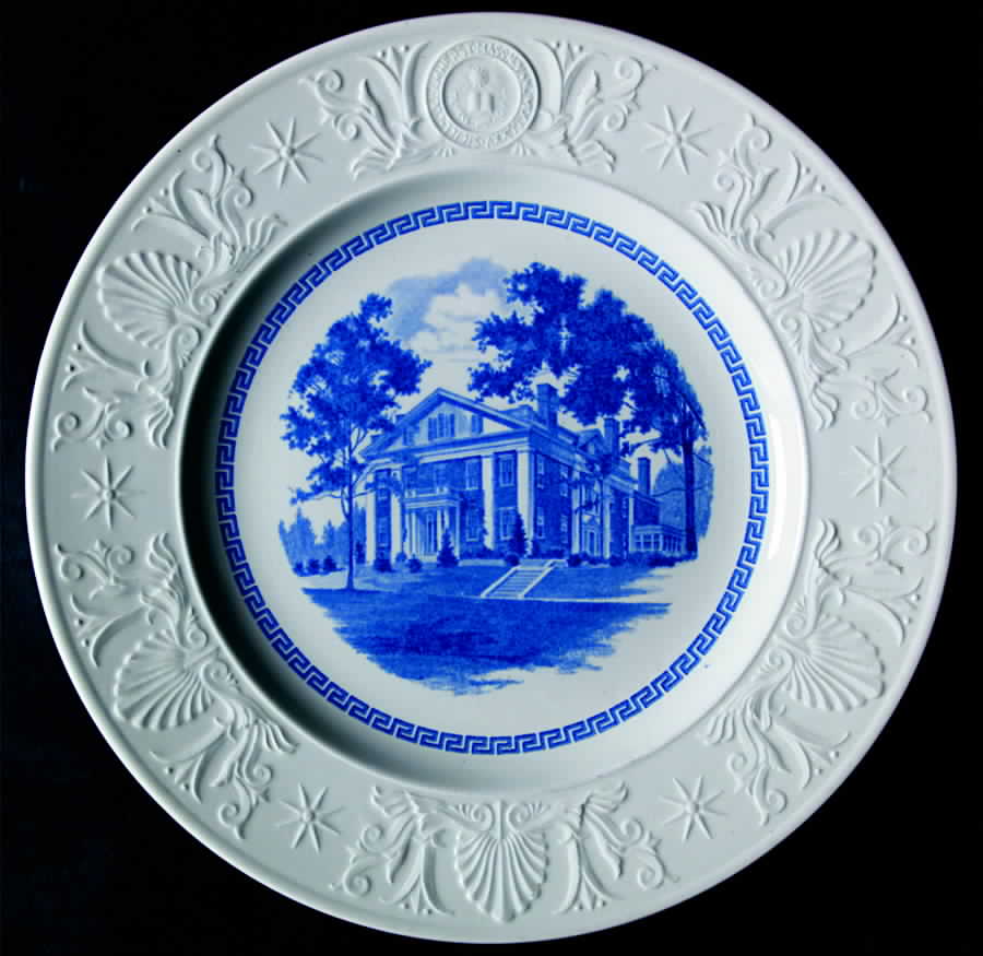 Amherst College Blue Dinner Plate by Wedgwood-1