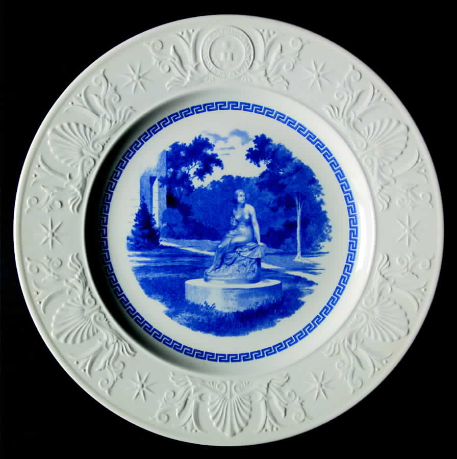Amherst College Blue Dinner Plate by Wedgwood-1