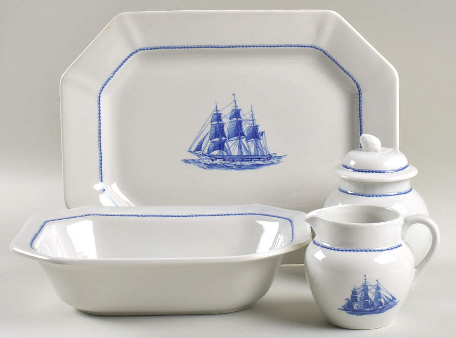 American Clipper Blue 5 Piece Hostess Set by Wedgwood-1