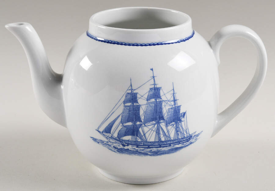American Clipper Blue Teapot No Lid by Wedgwood-1