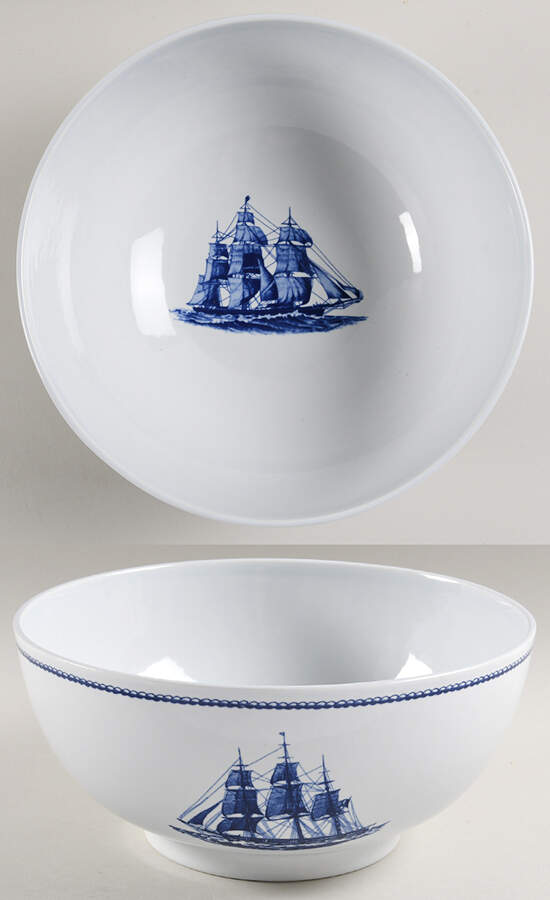 American Clipper Blue 9" Salad Serving Bowl by Wedgwood-1