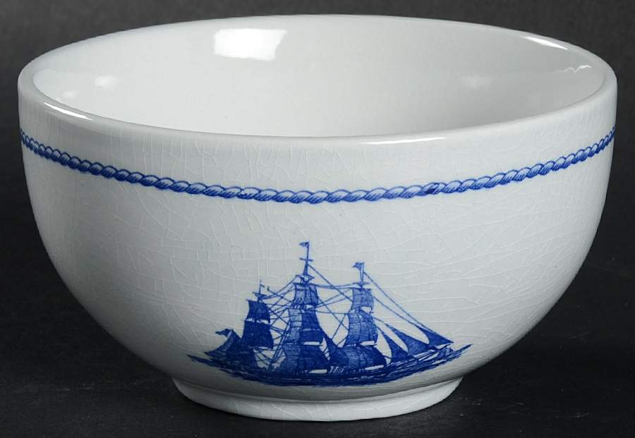 American Clipper Blue Open Sugar Bowl by Wedgwood-1