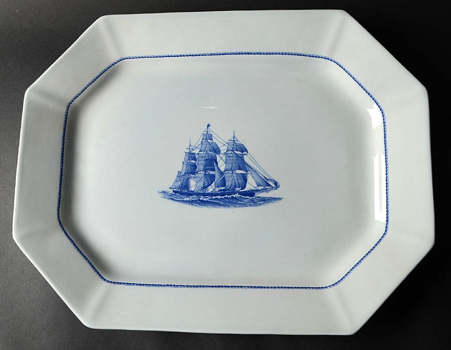 American Clipper Blue 15" Oval Serving Platter by Wedgwood-1