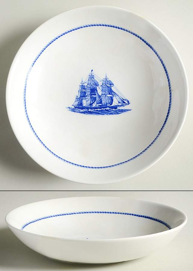 American Clipper Blue Coupe Soup Bowl by Wedgwood-1