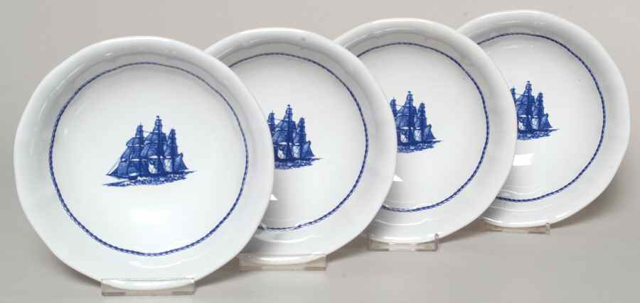 American Clipper Blue Coupe Cereal Bowl - Set of 4 by Wedgwood-1
