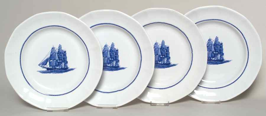 American Clipper Blue Dinner Plate - Set of 4 by Wedgwood-1