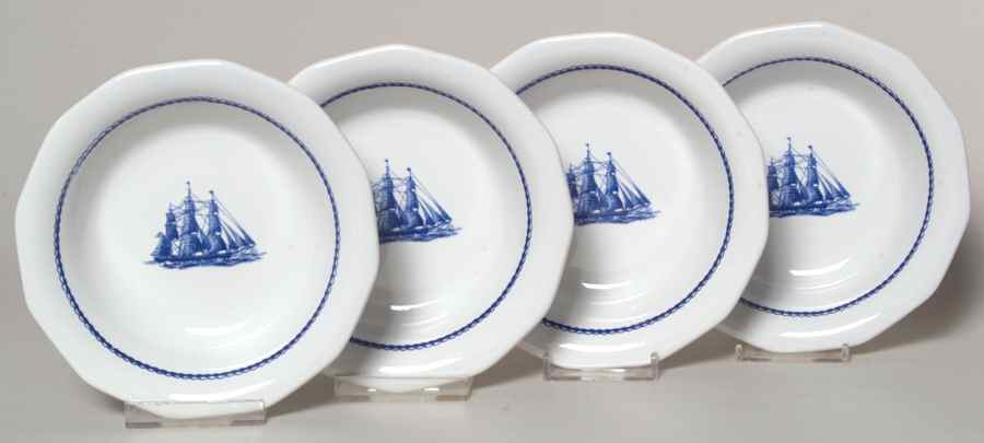 American Clipper Blue Fruit/Dessert Bowl (Sauce) - Set of 4 by Wedgwood-1