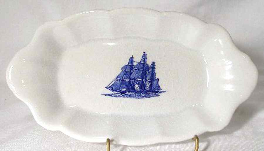 American Clipper Blue Pickle Dish by Wedgwood-1