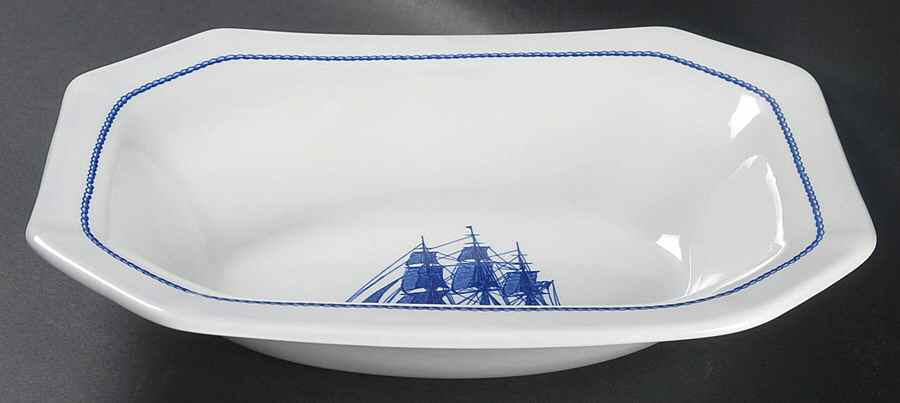 American Clipper Blue 10" Oval Vegetable Bowl by Wedgwood-1