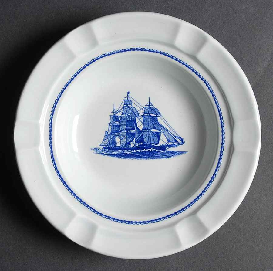 American Clipper Blue Large Ashtray by Wedgwood-1