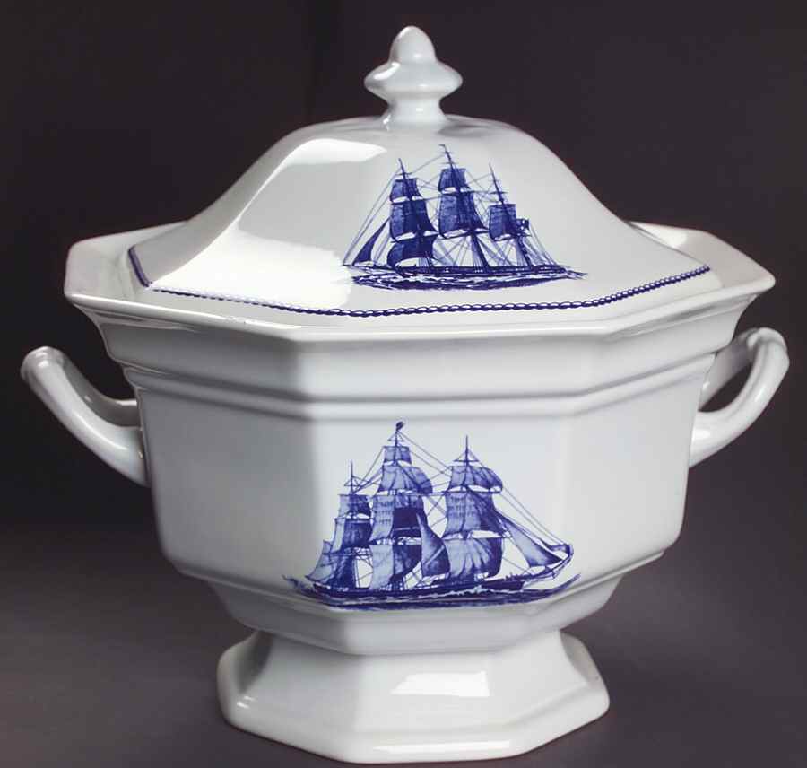 American Clipper Blue Tureen &  Lid by Wedgwood-1