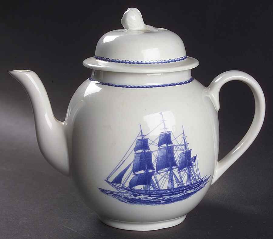 American Clipper Blue Small Teapot & Lid by Wedgwood-1