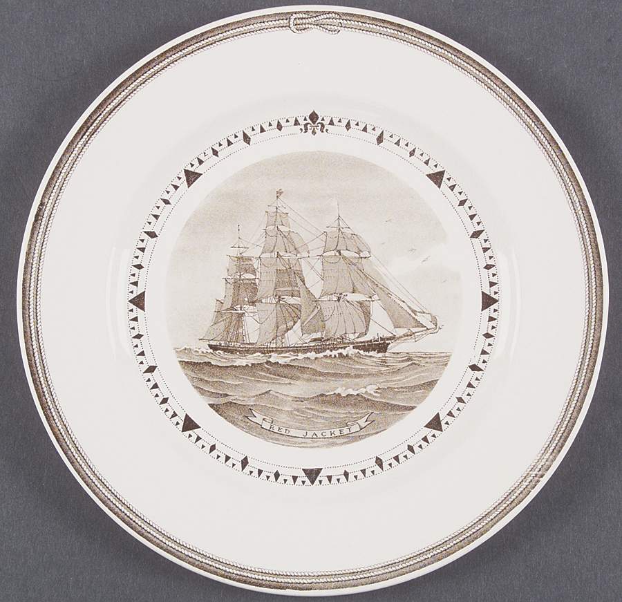 American Clipper Ship Brown Luncheon Plate by Wedgwood-1