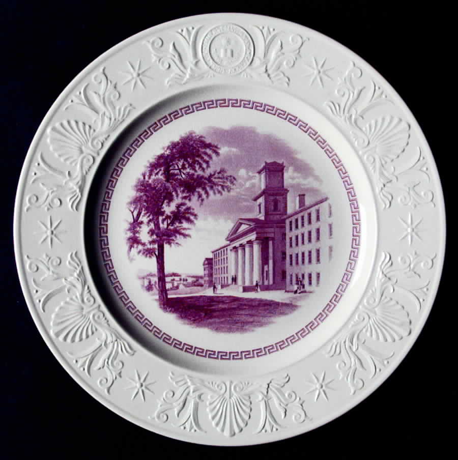 Amherst College Mulberry Dinner Plate by Wedgwood-1