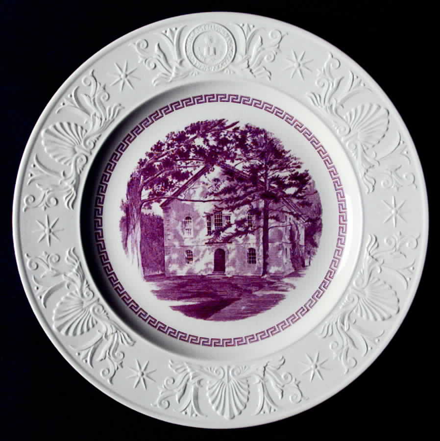 Amherst College Mulberry Dinner Plate by Wedgwood-1