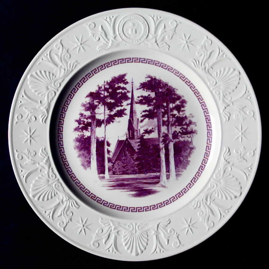Amherst College Mulberry Dinner Plate by Wedgwood-1