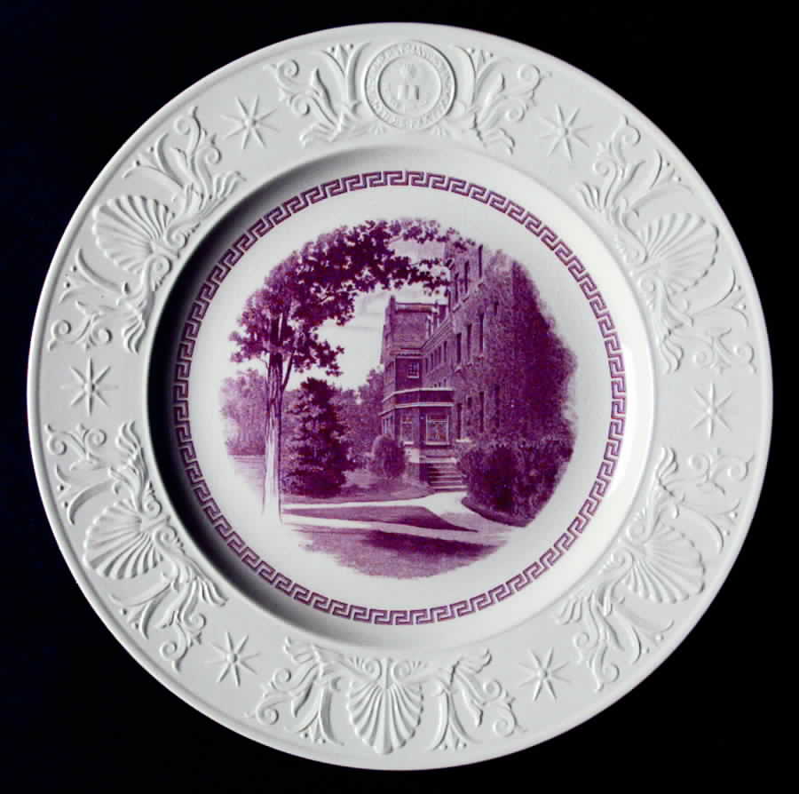 Amherst College Mulberry Dinner Plate by Wedgwood-1