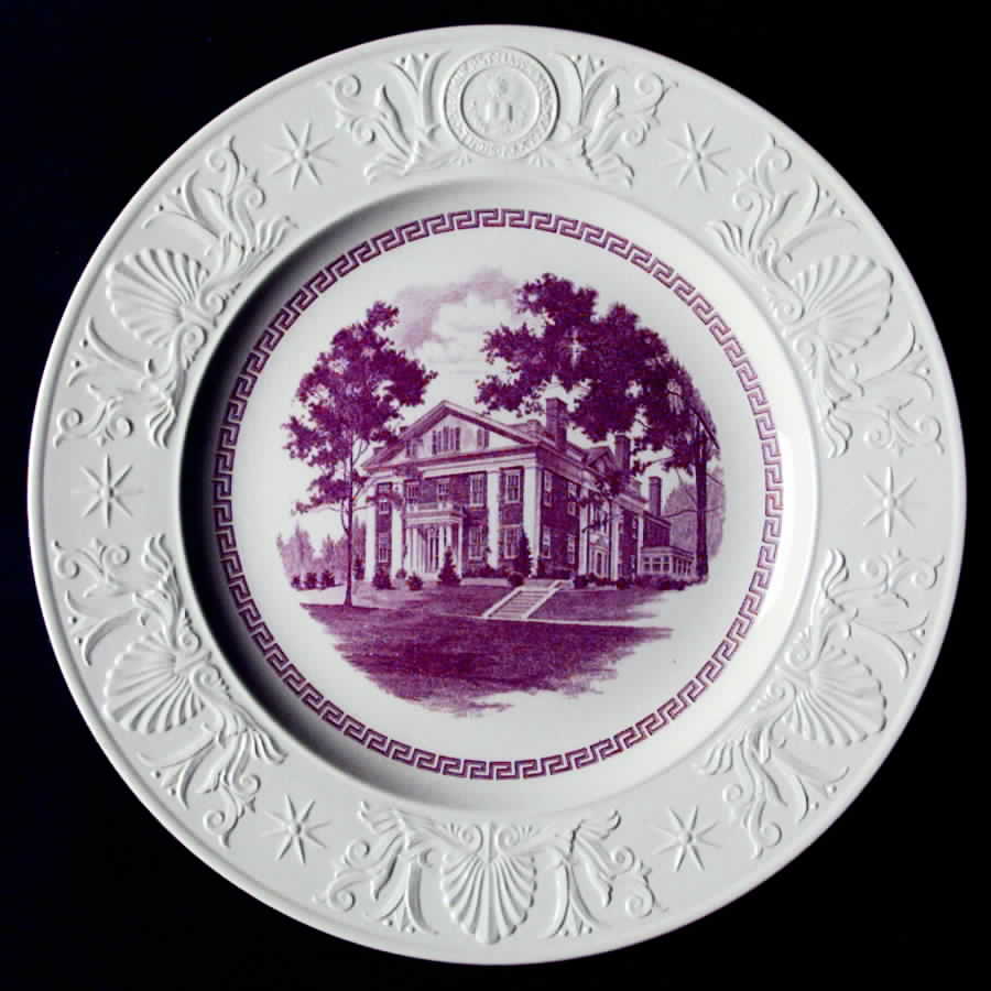 Amherst College Mulberry Dinner Plate by Wedgwood-1