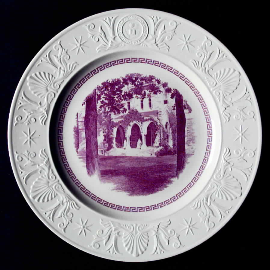 Amherst College Mulberry Dinner Plate by Wedgwood-1