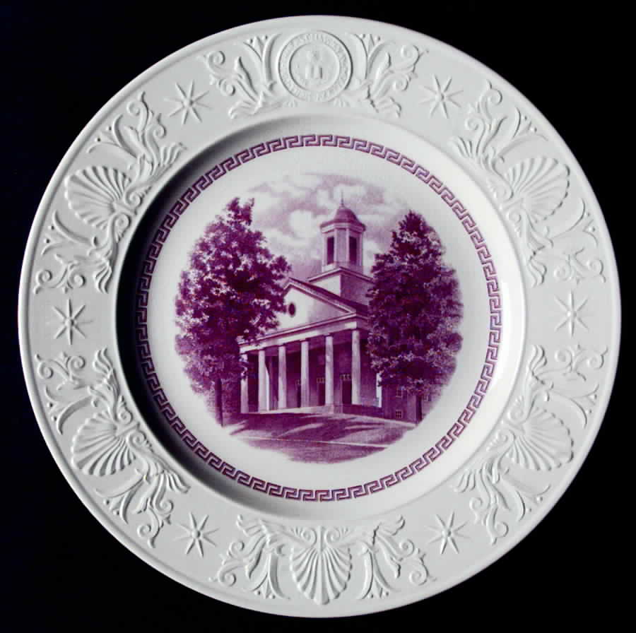 Amherst College Mulberry Dinner Plate by Wedgwood-1