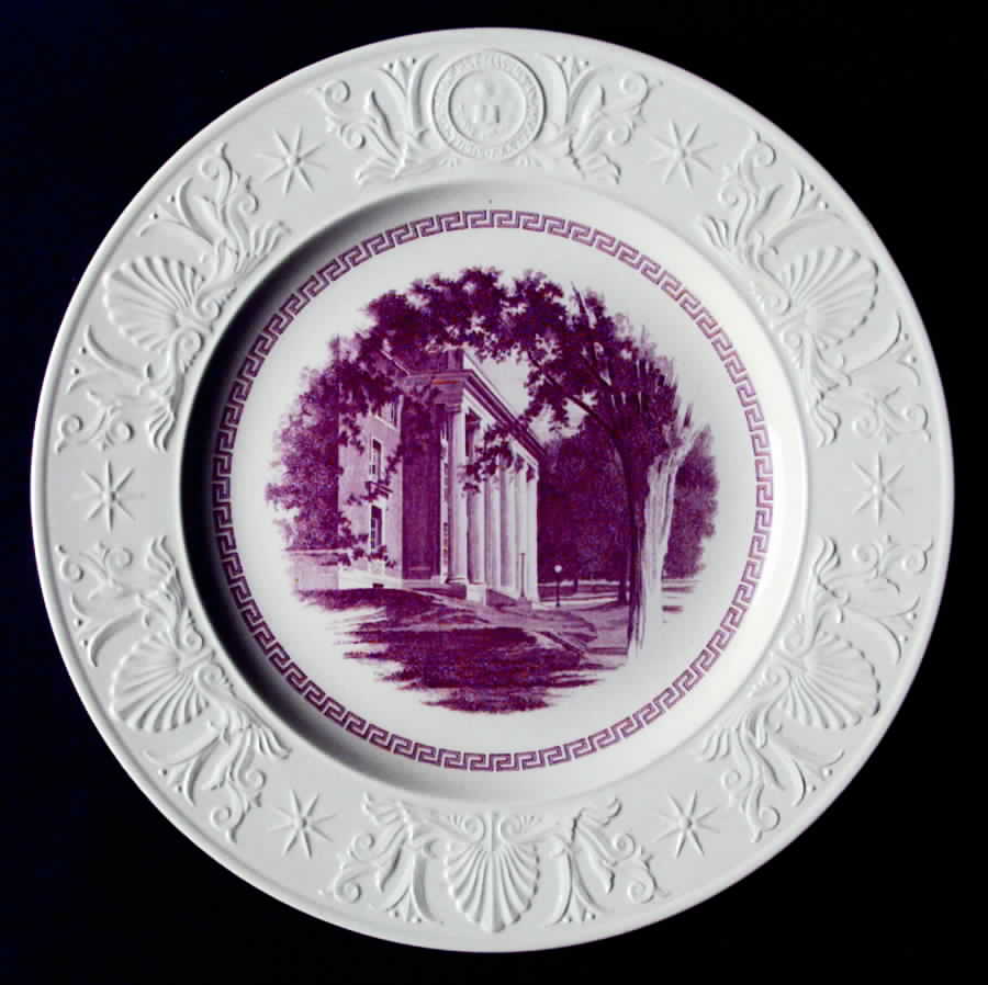 Amherst College Mulberry Dinner Plate by Wedgwood-1