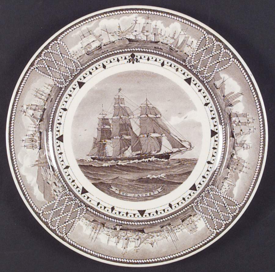 The American Clipper Ship Brown Luncheon Plate by Wedgwood-1