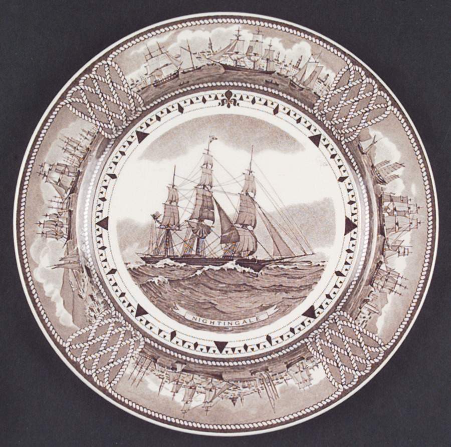 The American Clipper Ship Brown Luncheon Plate by Wedgwood-1