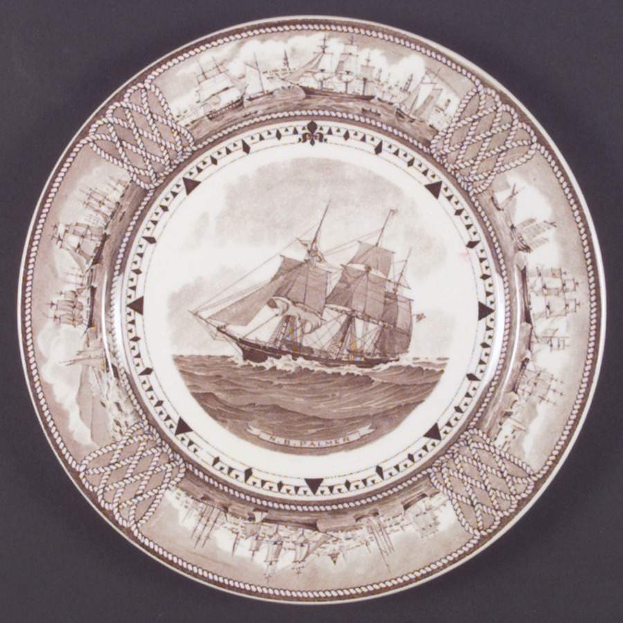 The American Clipper Ship Brown Luncheon Plate by Wedgwood-1