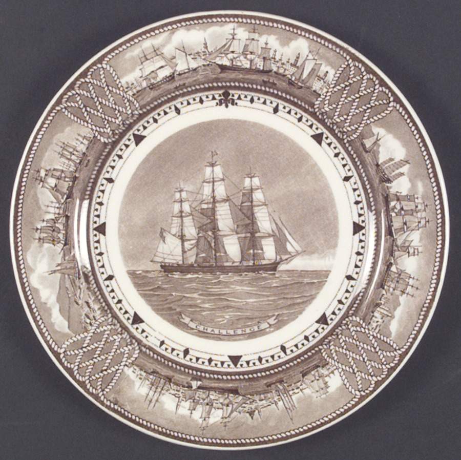 The American Clipper Ship Brown Luncheon Plate by Wedgwood-1