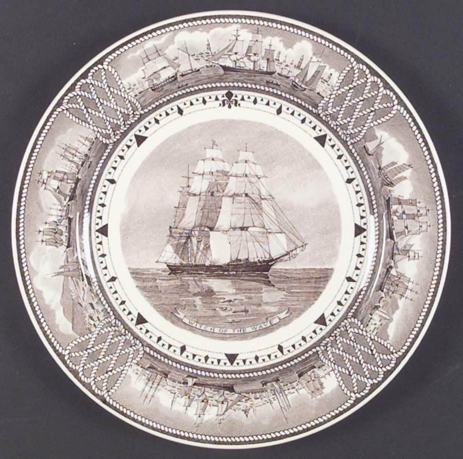 The American Clipper Ship Brown Luncheon Plate by Wedgwood-1