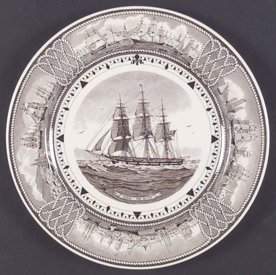 The American Clipper Ship Brown Luncheon Plate by Wedgwood-1