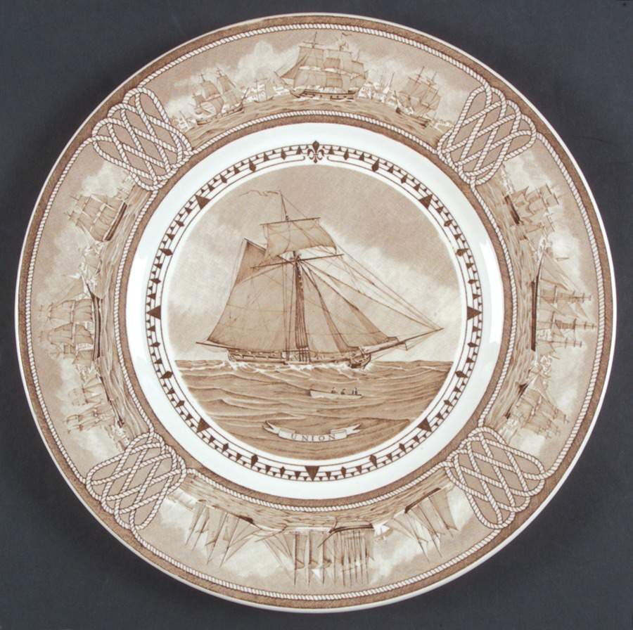 The American Clipper Ship Brown Dinner Plate by Wedgwood-1