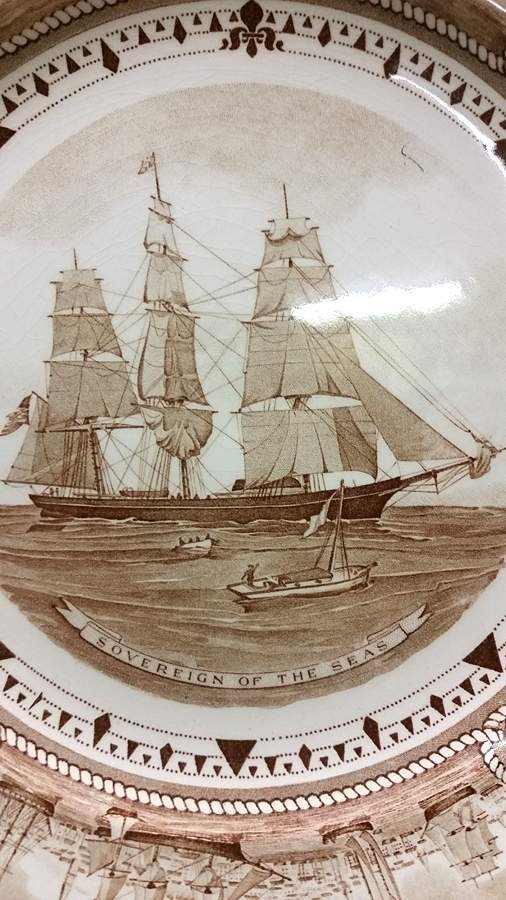 The American Clipper Ship Brown Dinner Plate by Wedgwood-1