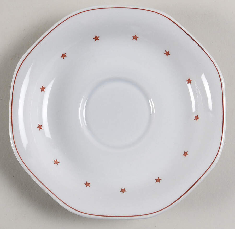 American Eagle Red Saucer for Cream Soup Bowl by Wedgwood-1