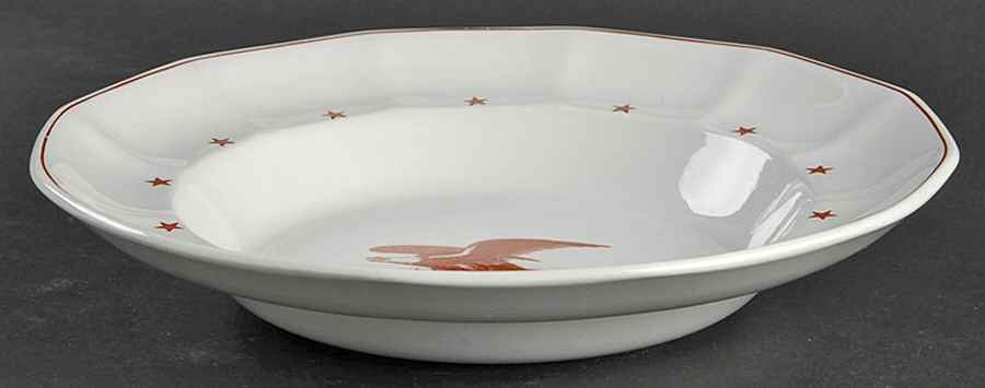 American Eagle Red Large Rim Soup Bowl by Wedgwood-1