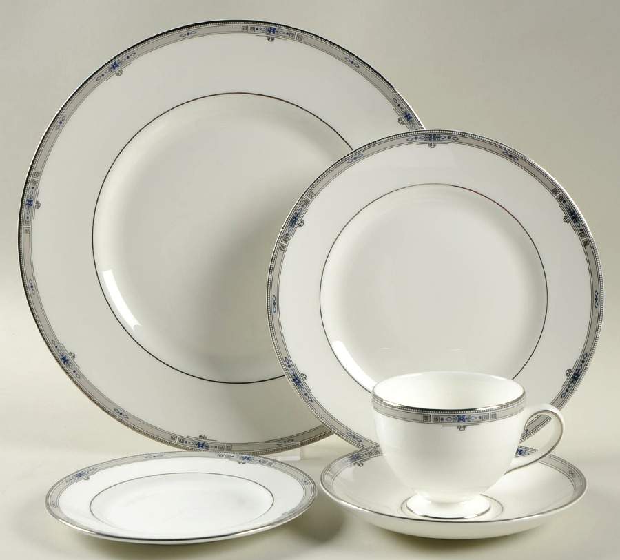 Amherst (Platinum Trim) 40 Piece Estate Set by Wedgwood-1