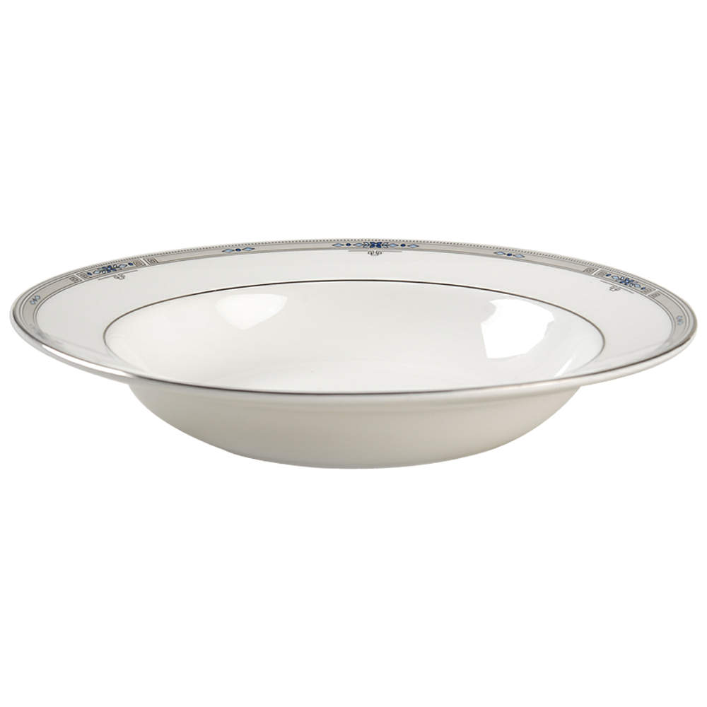 Amherst (Platinum Trim) Rim Soup Bowl by Wedgwood-1