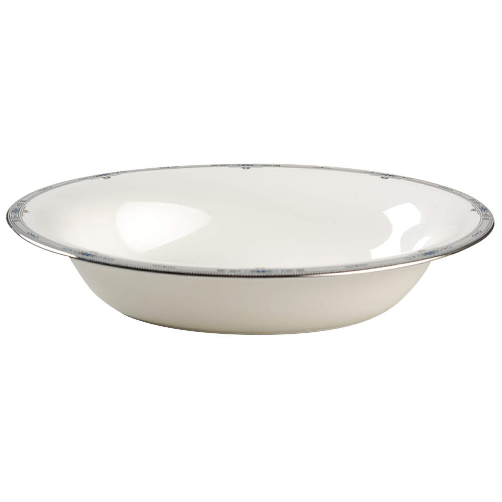 Amherst (Platinum Trim) 9" Oval Vegetable Bowl by Wedgwood-1