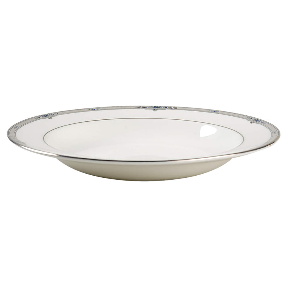 Amherst (Platinum Trim) Large Rim Soup Bowl by Wedgwood-1