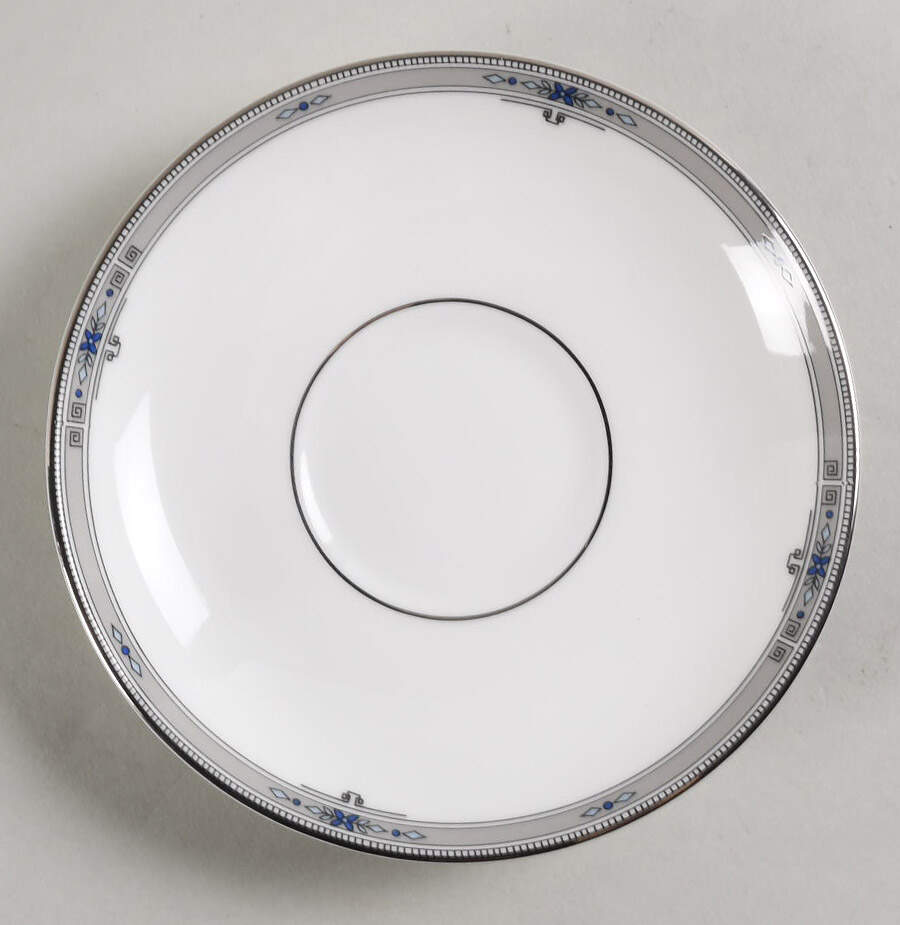 Amherst (Platinum Trim) Saucer for Victoria Shape Footed Cup by Wedgwood-1