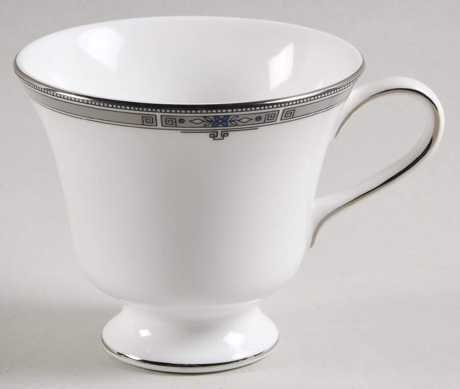 Amherst (Platinum Trim) Victoria Shape Footed Cup by Wedgwood-1