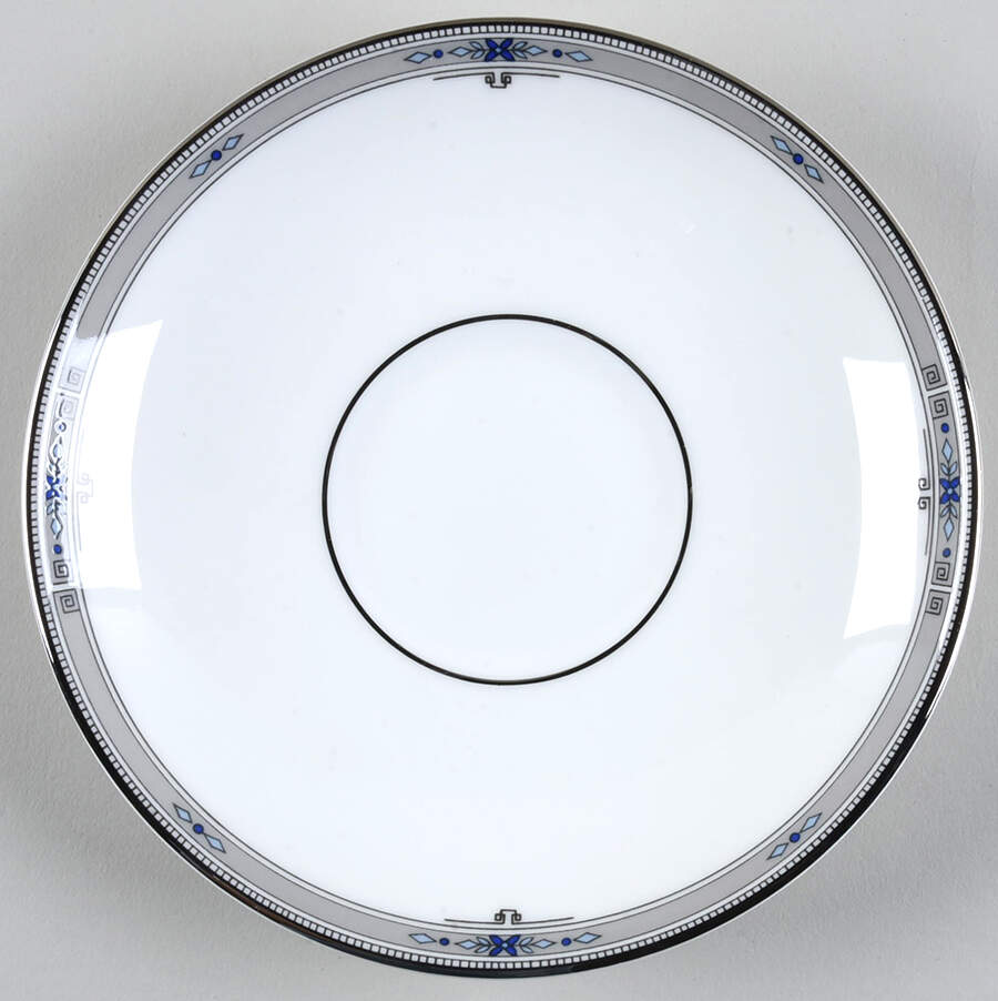 Amherst (Platinum Trim) Saucer for Peony Shape Footed Cup by Wedgwood-1