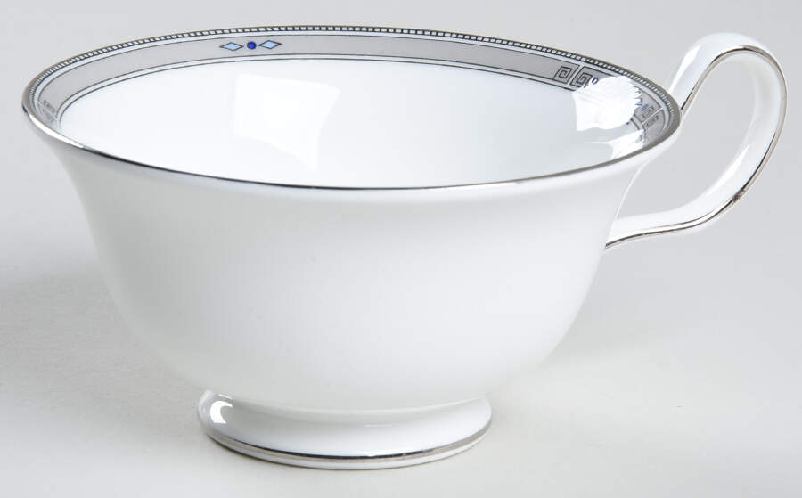Amherst (Platinum Trim) Peony Shape Footed Cup by Wedgwood-1